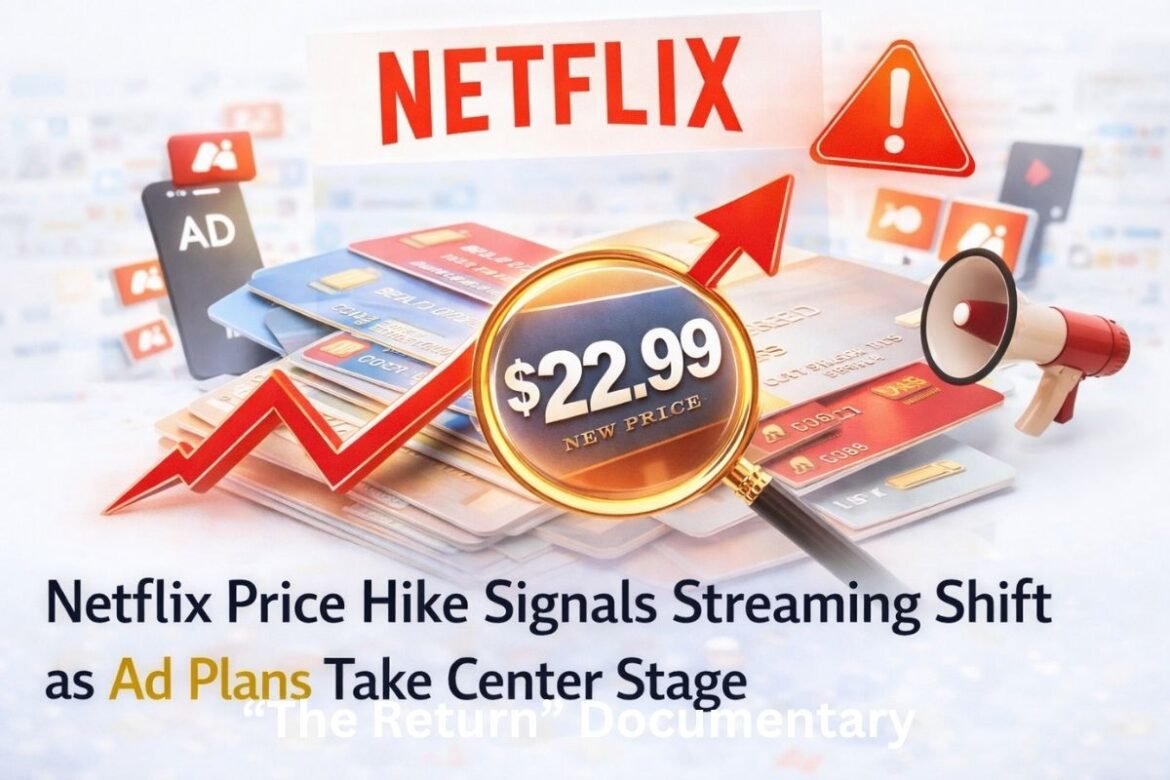 Netflix Price Hike Signals Streaming Shift as Ad Plans Take Center Stage